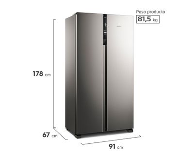 Imagen 2 del producto Refrigerador Fensa 529L No Frost Side By Side SFX530 Inox