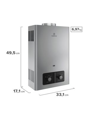 Imagen 2 del producto Calefont Gas Licuado 8 Litros Tiro Natural Ionizado CMN08G