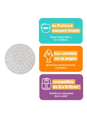 Imagen 2 del producto  Set Papeles Protectores Freidora de Aire Mademsa 50 Unidades 