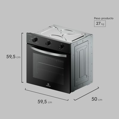 Imagen 2 del producto Horno Empotrable Eléctrico 59L Temporizador y Limpia Fácil OM6TB