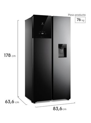 Imagen 2 del producto Refrigerador 436L No Frost Side by Side Inverter ES40WB Black