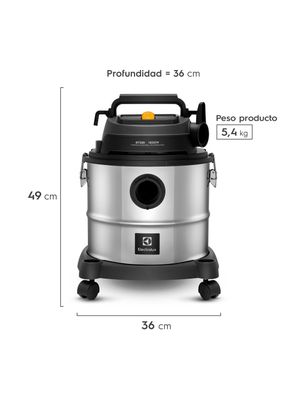 Imagen 2 del producto Aspiradora de agua y polvo Electrolux GT20I Acero Inoxidable