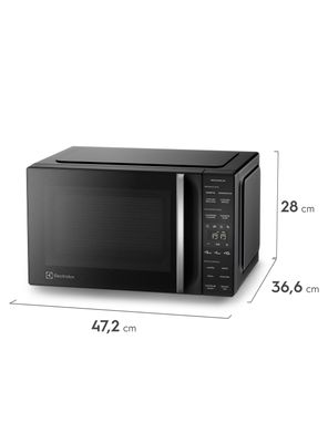 Imagen 2 del producto Microondas Electrolux 25 Litros Digital Descongelamiento Asistido ME25N Negro