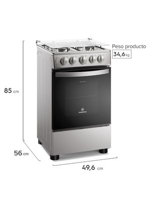 Imagen 2 del producto Cocina a Gas 4 Platos LimpiaFácil y Parrillas Alambrón FM4ES