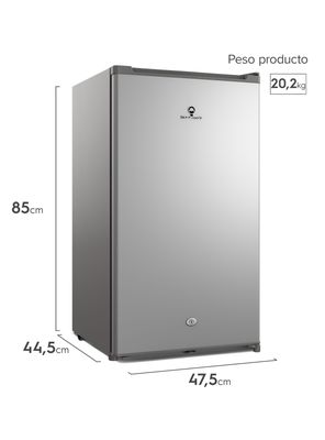 Imagen 2 del producto Frigobar 90L Fr o Directo con Llave y Luz LED MMB90S Silver