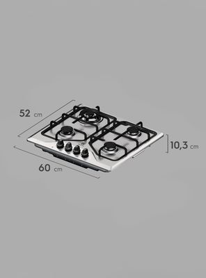 Imagen 2 del producto Encimera a Gas 4 Platos Experience Multi Llama KE4XC Inox
