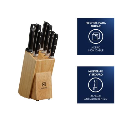 Imagen 2 del producto Juego de Cuchillos de Acero Inoxidable Electrolux