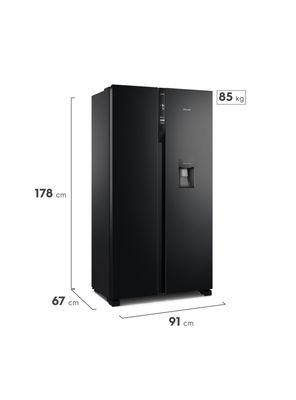 Imagen 2 del producto Refrigerador Fensa 525L No Frost Side By Side SFX530B Negro