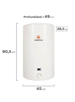 Imagen 2 del producto Termo Eléctrico Mademsa 100 Litros Mural Term 100 Blanco