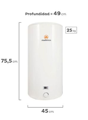 Imagen 2 del producto Termo Eléctrico Mademsa 80 Litros Mural Term 80 Blanco