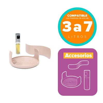 Imagen 2 del producto Kit Accesorios Freidora Aire Mademsa Separador, Bandeja y Aceite Spray