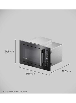 Imagen 2 del producto Microondas Empotrable 32 Litros Digital Grill ME3BP Negro