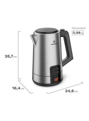 Imagen 2 del producto Hervidor Eléctrico Mademsa 2L con Control de Temperatura y Panel Digital MEK50 Inox