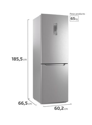 Imagen 2 del producto Refrigerador Fensa 323L No Frost Bottom Freezer DB60S Inox