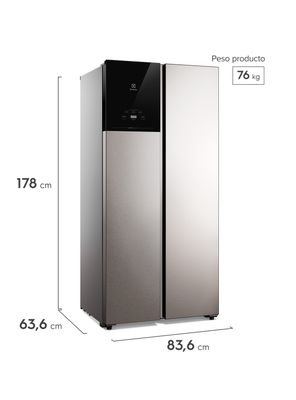 Imagen 2 del producto Refrigerador 440L No Frost Side by Side Inverter ES40S Inox