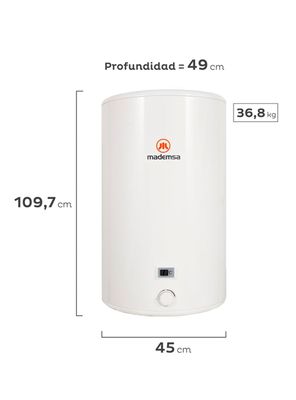 Imagen 2 del producto Termo Eléctrico Mademsa 120 Litros Mural Term 120 Blanco