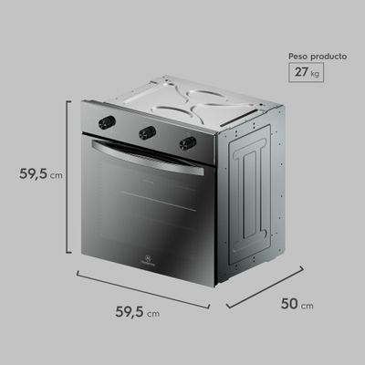 Imagen 2 del producto Horno Empotrable Eléctrico 59L Temporizador y Limpia Fácil OM6TX