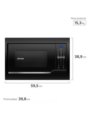 Imagen 2 del producto Microondas Empotrable 30 Litros Digital Elimina Olores ME3EP