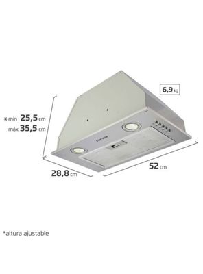 Imagen 2 del producto Campana de Cocina Extractora Fensa 52cm Empotrable FX 5200