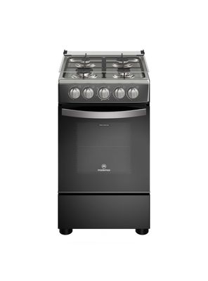 Cocina a Gas 4 Platos LimpiaFácil y Tapa Vidrio FM4LP Negra