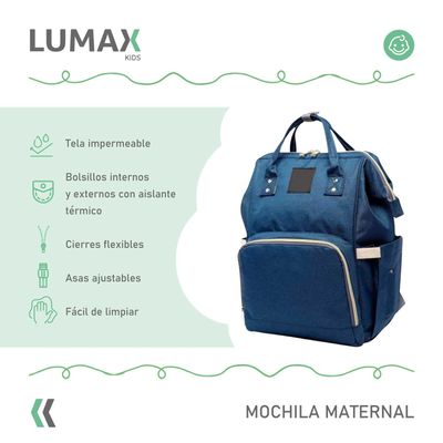 Imagen 2 del producto Bolso Mochila Maternal Fashion Alta Calidad Azul