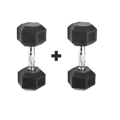 Imagen 2 del producto Set Par de Mancuernas Hexagonal 5 Kg por Unidad - Fitness