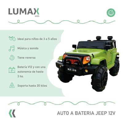 Imagen 2 del producto Auto A Bateria Jeep 12v Control Verde