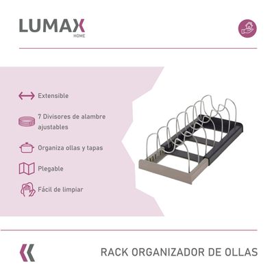 Imagen 2 del producto Rack Organizador De Ollas Expandible Menaje Tablas Tapas X L
