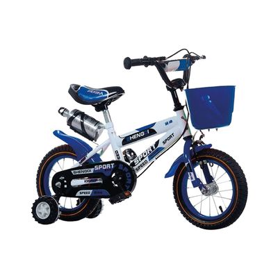 Bicicleta Infantil Lumax Aro 12 Azul Con Rueditas