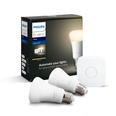 Kit Philips Hue Bridge + 2 Ampolletas Blancas BT