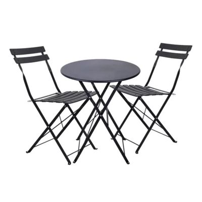 Set De 3 Piezas Para Jardin Mesa Y Sillas Para Exteriores