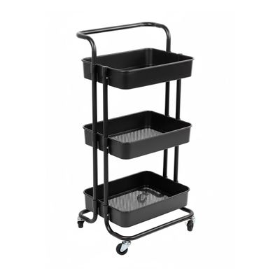 Imagen 2 del producto Carrito Organizador 3 Niveles Lumax con Ruedas Negro