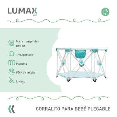 Imagen 2 del producto Corralito Para Bebe Plegable Gimnasio De Juegos Celeste