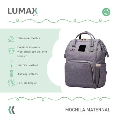 Imagen 2 del producto Bolso Mochila Maternal Fashion Alta Calidad Gris