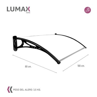 Imagen 2 del producto Alero Policarbonato 1,0 x 0,8 M Transparente