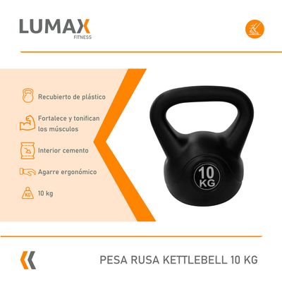 Imagen 2 del producto Pesa Rusa Kettlebell 10kg Entrenamiento Crossfit Fitness
