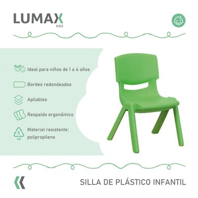 Imagen 2 del producto Silla de Plastico Infantil Hogar Jardin Niños MeTinca
