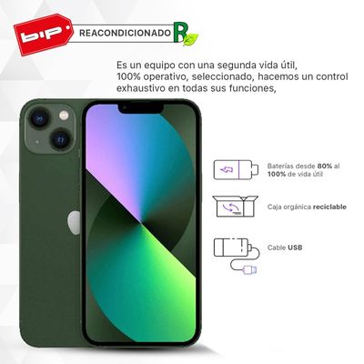 iPhone 13 Mini 256GB -Green- Reacondicionado -Grado A