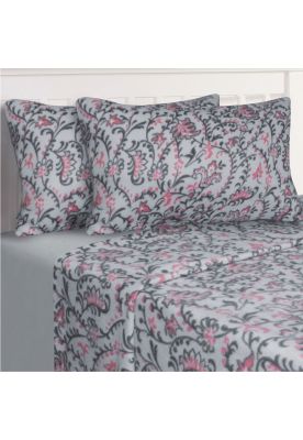 Sábanas Polar Estampada Ramas Diseño 1 1.5 Plazas