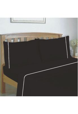 Sábanas 144H Lisas 2 Plazas Cafe Oscuro