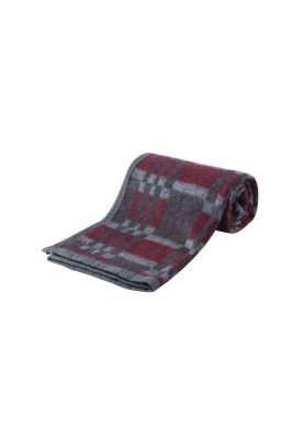 Frazada Termica Jacquard 1.5 Plazas Burdeo