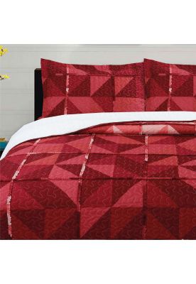 Imagen 2 del producto Cubrecama Ruffle Sherpa Patch Rojo King