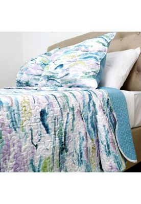 Imagen 2 del producto Cubrecama Microfibra Estampado Acuarela 2 Plazas