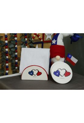 Imagen 2 del producto Porta Servilleta Chile Corazones 13,5X5,2X7,5Cm Ynp-04