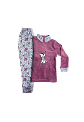 Pijama Niña Corazones T4 Rosado