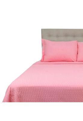 Cubrecama Microfibra Ultrasonic Liso King Rosado