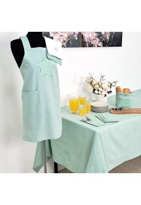 Imagen 2 del producto Mantel Estrella Deshilachada 160x250 Cm Celeste