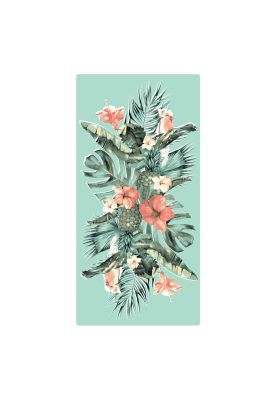 Toalla De Playa Algodón Diseño Flores 75X150Cm