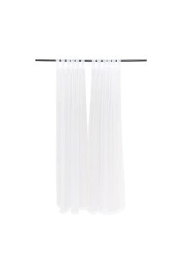 Set Cortina Velo Liso Presilla 145X230 Blanco