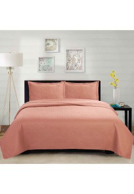 Imagen 1 del producto Cubrecama Liso Ultrasonic Diamont 2.5P Color Coral